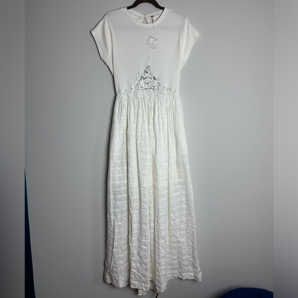 Free People - Backless Maxi Dress - White